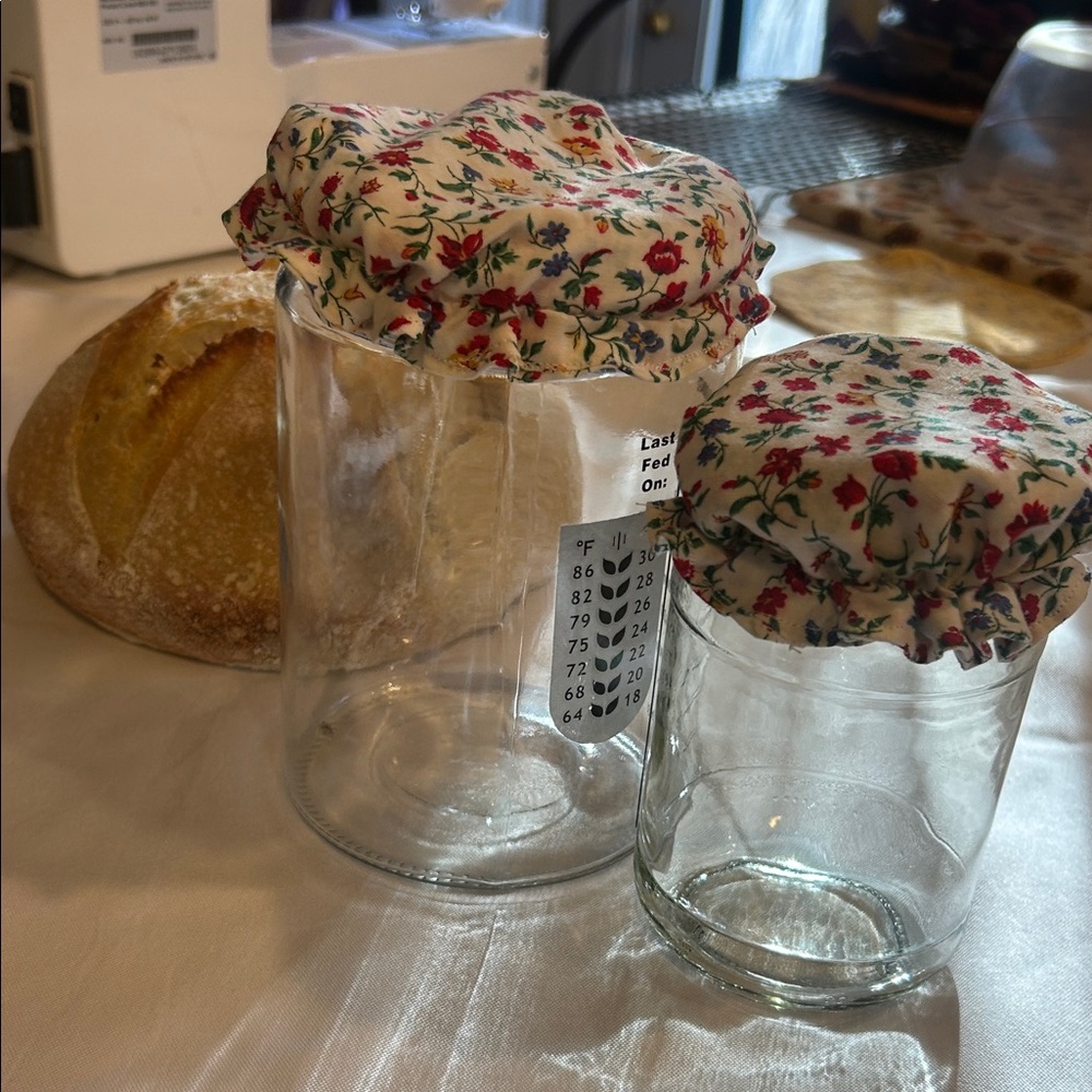 Floral Fabric Jar Covers - Set of 2 - Picture 7 of 14
